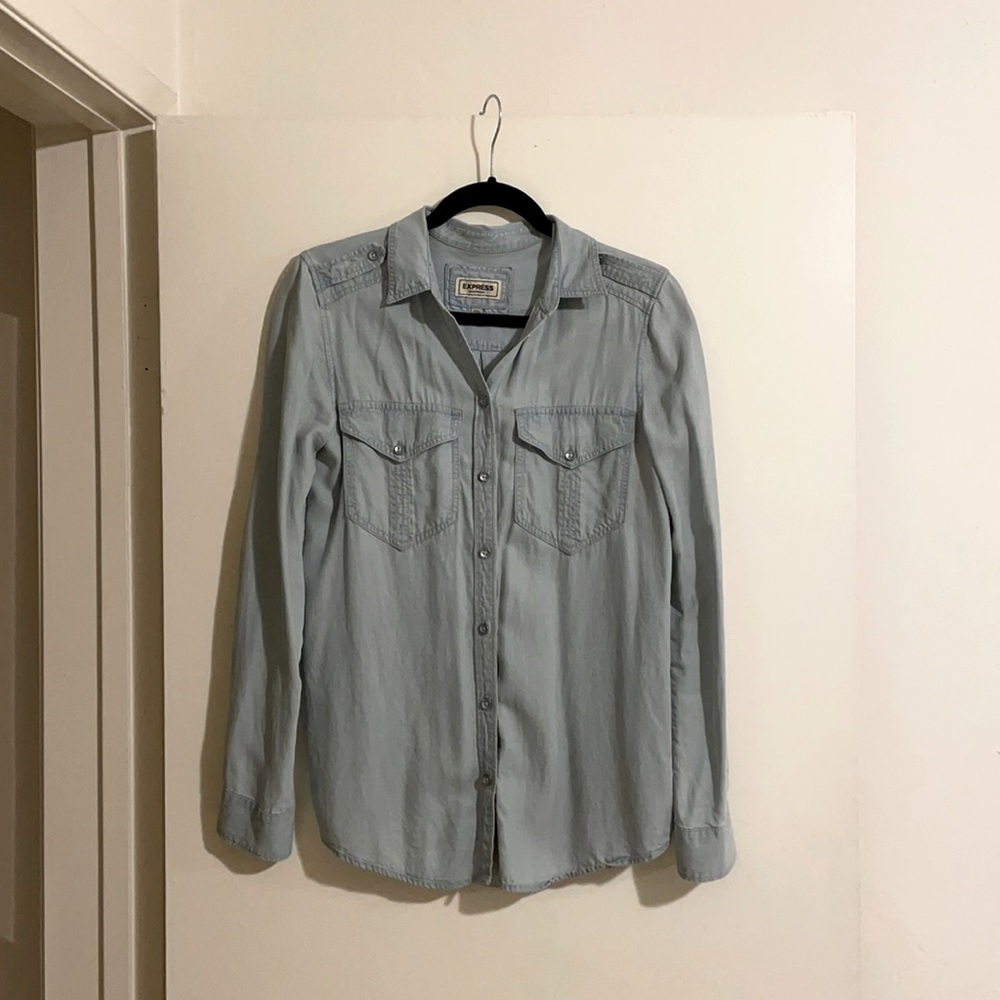 Express denim boyfriend jacket (size XS)